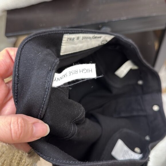 RAG & BONE flexi nina skinny black jeans 32 EUC - Picture 12 of 15